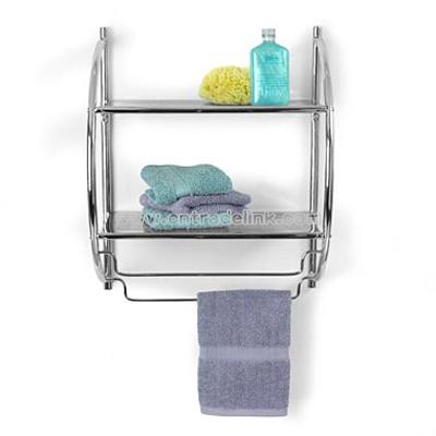 Double Shelf Towel Rack