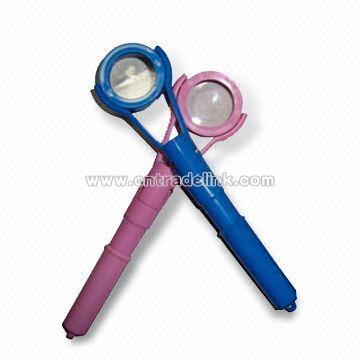 Pen with Magnifier, Made of Plastic