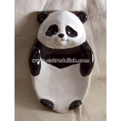 Ceramic Panda Bear Soap Dish Tray