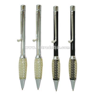 Golf Clip Pen - Metal Ballpoint Pen with Rubber Grip