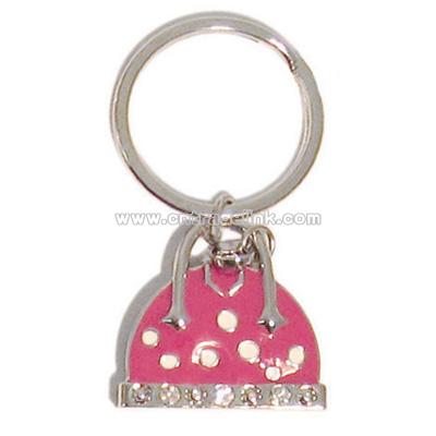 Handbag with Padlock Charm Keyring