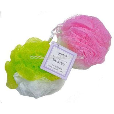 AquaBella Dual Texture Mesh Pouf Bath Sponge