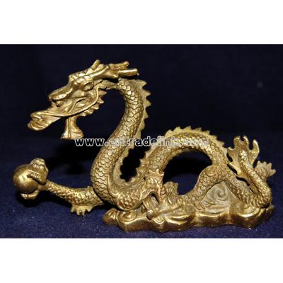 Bronze Feng Shui Temple Dragon Statue