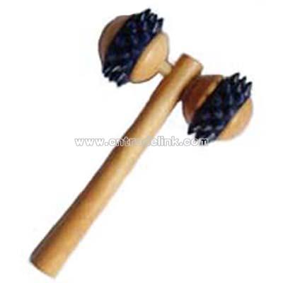 Wooden handle massager