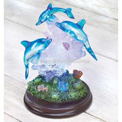 Light Up Dolphin Sculpture