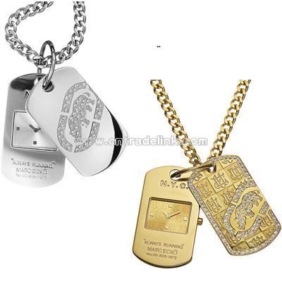 Marc Ecko Dog Tag Necklace Watch