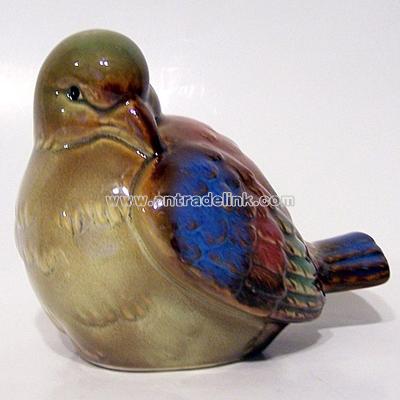 Ceramic Colorful Bird Figurine