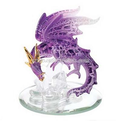 Spun Glass Purple Dragon