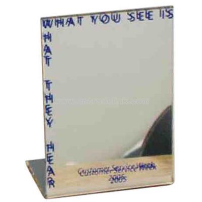 Rectangular acrylic easel mirror