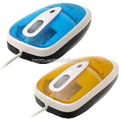 Transparent Mini Laptop Desktop PC 3D Scroll PS2 USB Optical Mouse