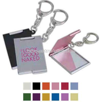 Aluminum miniature slim keychain with mirror