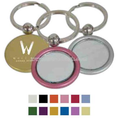 Aluminum keychain with mirror