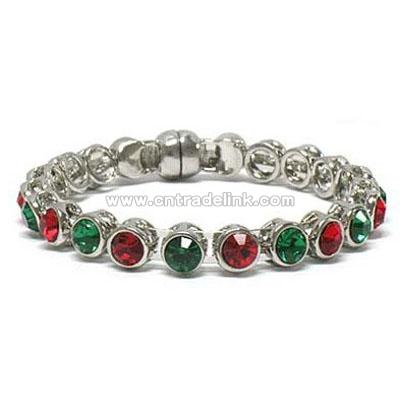 Multi-colored Crystal Magnetic Hinge Bracelet Jewelry