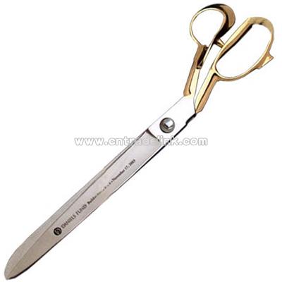 Ceremonial scissors with chrome blades