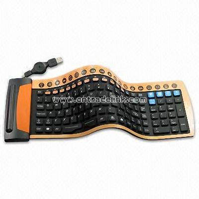 Flexible Office Keyboard with Detachable USB Cable