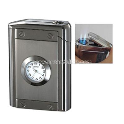 Jet Flame Lighter With Horologe