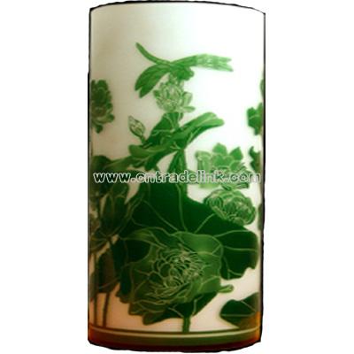 Embossed Glass Vase