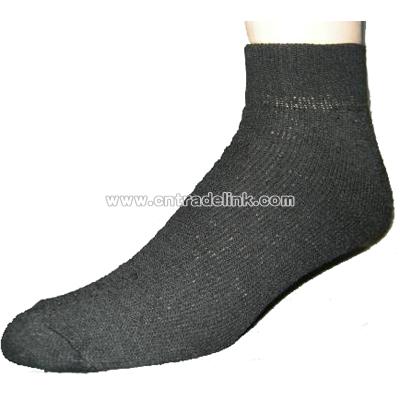 SOLID BLACK QUARTER (GOLF) SOCKS