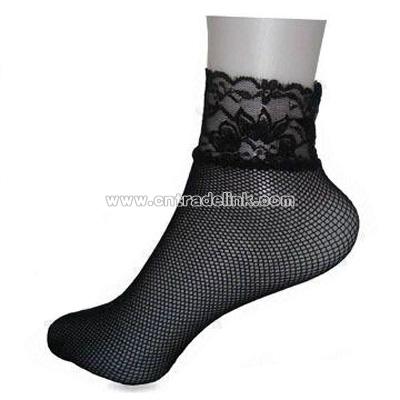 Black Women's Lace Socks