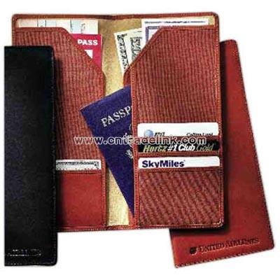 Cowhide - Bi-fold leather document holder