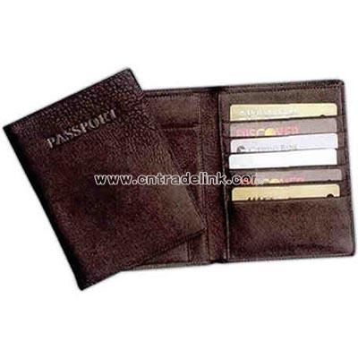 Leather passport wallet