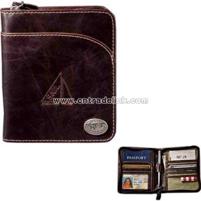 Brown UltraHyde travel wallet