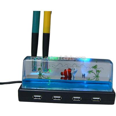 4 Ports USB2.0 HUB with pen holder