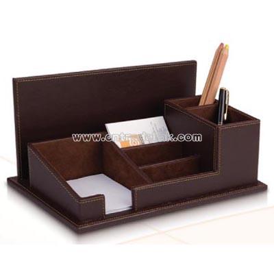 PU Leather Desk Organizer