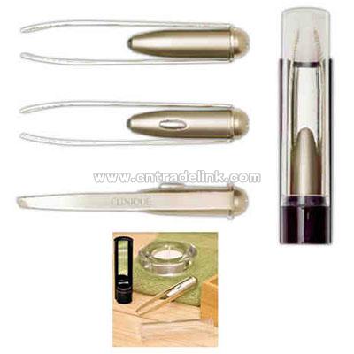 Lighted tweezers with case