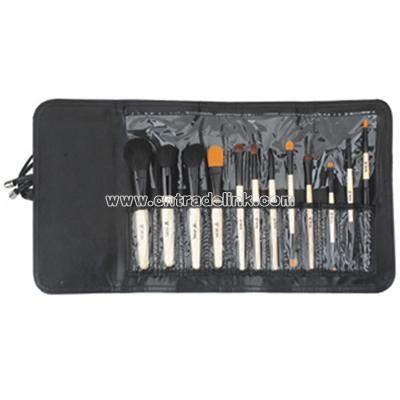 12pcs Blanch Handle Brush Set