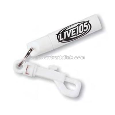 Lip balm with plastic hook