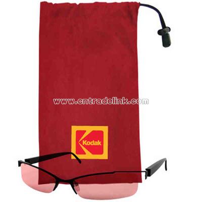 Microfiber suede sunglass bag