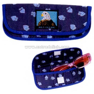 Fabric flap sunglasses pouch