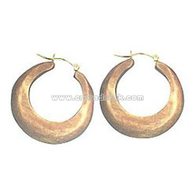 Studio By Dauplaise Wood Hoop Earring