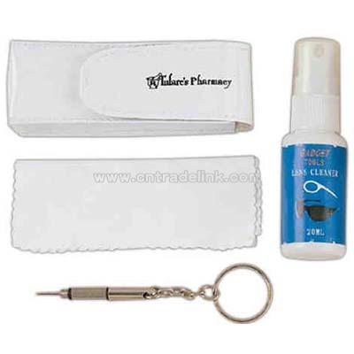 Eyeglass kit contains eyeglass tool