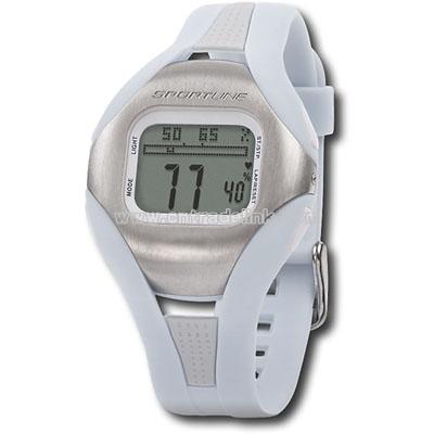 Sportline - Solo Digital Pedometer Heart Rate Watch for Women - Light Blue