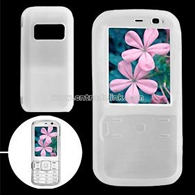 Clear White Soft Silicone Skin Case Cover for Nokia N79