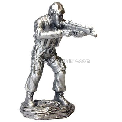 Pewter Soldier Figurine