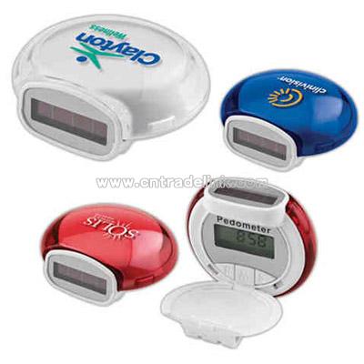 Translucent bubble shaped solar pedometer