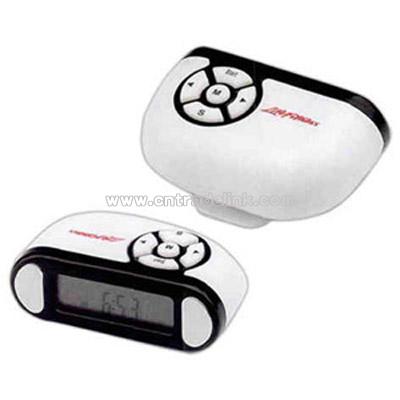 Deluxe BMI white pedometer