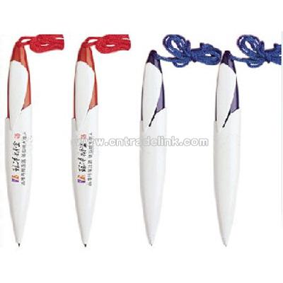 Flat white barrel ballpoint pen letter opener ballpoint pen