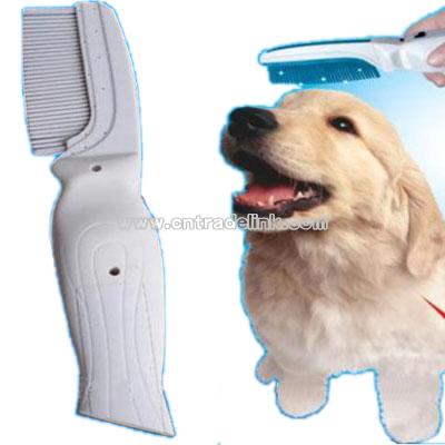 Electronic Flea Killer Zapper Comb Brush f Cat Pet Dog