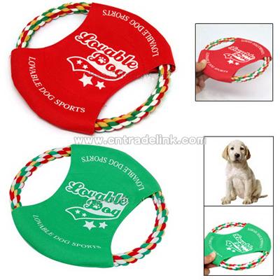 Cotton Rope Dog Puppy Doggle Doggie Frisbee Flyer Toy