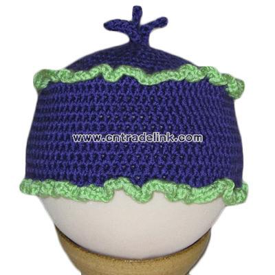 Purple and Green Cupcake Hat