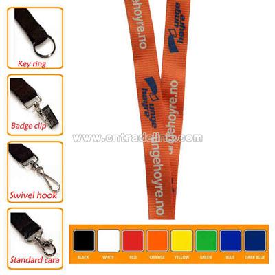 Nylon lanyard with bulldog clip attachments