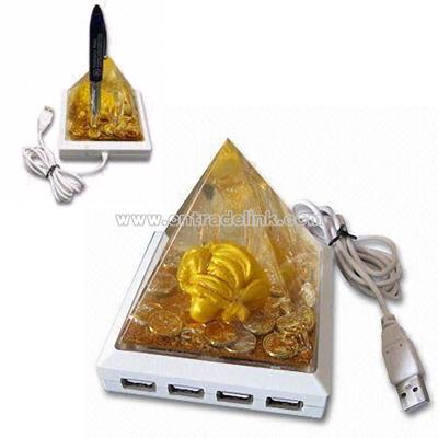 Pen Holder Pyramid USB HUB