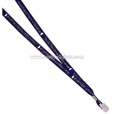 Woven neck lanyard