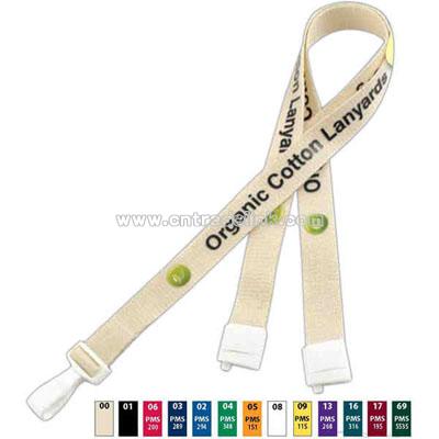 Organic cotton lanyard