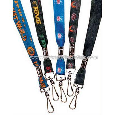 1" polyester webbing lanyard with J-hook