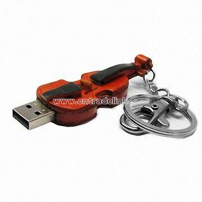 Guitar Shaped Keychain USB Flash Drive